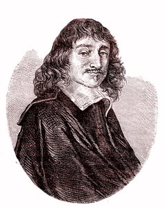 René Descartes , francouzský fyzik, matematik, filozof. 1865 (rytina) od French School