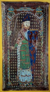 Zastoupení Geoffroi V (Geoffroy) Le Bel Plantagenet (hrabě z Maine a Anjou, vévoda z Normandie) (1113-1151) Náhrobní deska v e-mailu. 1151. Muzeum Tesse. Le Mans od French School