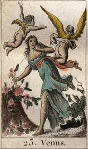 Znázornění Venuše, bohyně lásky, krásy a plodnosti. Z „Mytologie mládí“ od Pierra Blancharda 1803. od French School