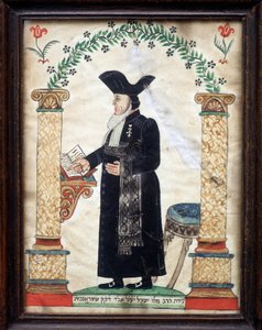Reprezentace rabína (barevné lito) od French School