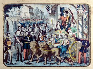 Republikánská alegorie oslavující francouzskou ústavu z roku 1876 od French School
