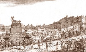 Návrat Voltairova popela (Francois Marie Arouet dit Voltaire od French School