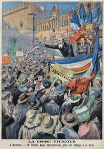 Vzpoura vinic v jižní Francii v roce 1907 (tisk) od French School