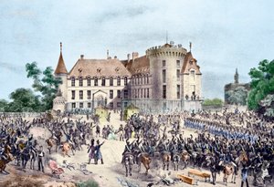 Revoluce z roku 1830, Charles X představuje Národní gardě (rytina) od French School