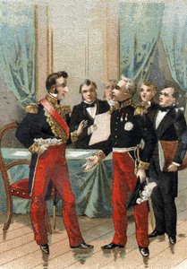 Revoluce z července 1830: „Jsi nejlepší z republik““ věta, kterou řekl La fayette (Lafayette) vévodovi z Orleansu, který se 26. července 1830 stal francouzským králem Ludvíkem Filipem I. (1773-1850). . od French School