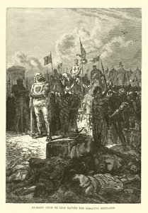 Richard Coeur de Lion nechal sťat Saracény od French School
