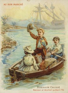Robinson Crusoe ve veslici od French School