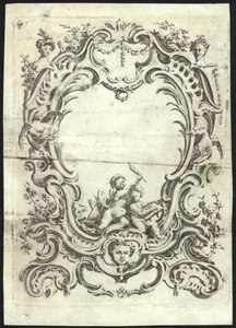 Rokokový design pro rám od French School