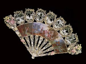 Rokokový ventilátor, 1730 od French School