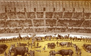 Římský cirkus ve starověku, ze slovníku "Dictionnaire du Théâtre", Arthur Pougin od French School