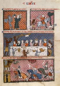 Royal 19 C. I fol. 204 Diabolic temptations, z Le Breviari d