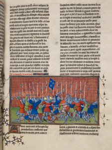 Royal 20 C. VII, f.34 Bitva u Courtrai, ilustrace z 