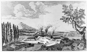 Royal Foundry v Le Creusot v roce 1787 od French School