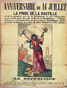 Royalistický a katolický plakát odmítající oslavy Quatorze Juillet, 1880