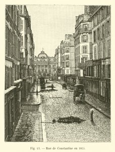 Rue de Constantine v roce 1855 od French School