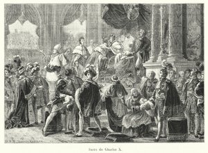 Sacre de Charles X (rytina) od French School