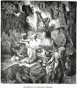 Obětování pohanským božstvům, kolem roku 1890 od French School