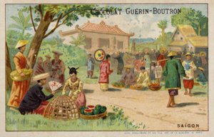 Saigon (chromolitho) od French School