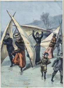 Jachting v Kanadě: Rozptýlení Kanaďanů na bruslích a plachtách na kluzišti v „Le Petit Parisien“ od French School