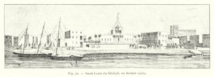 Saint-Louis of Senegal, v minulém století (rytina) od French School