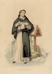 Saint Bernard (barevná rytina) od French School