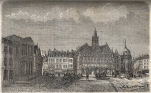 Saint Quentin (Saint-Quentin) departement Aisne - rytina v „Histoire de France“ od Victora Duruye (1811-1894) - 1882 od French School