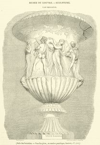 Hall of the Caryatids, Borghese Vase, v pentelském mramoru, výška, Im, 717 (rytina) od French School