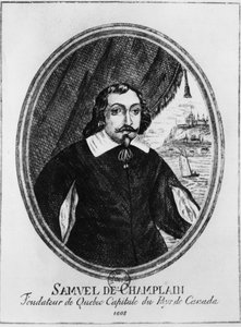 Samuel de Champlain (1570-1635), anonymní rytina. od French School
