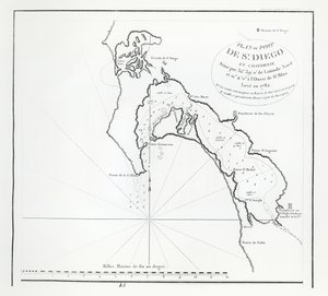 San Diego Bay, Kalifornie, z itineráře La Perouse od French School