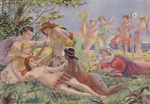 Sapho a Lesbos od French School