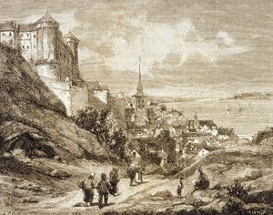 Saumur, Francie (rytina) od French School