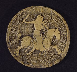 Pečeť Ludvíka I. z Anjou (1339-84), král sicilský, 1383 od French School