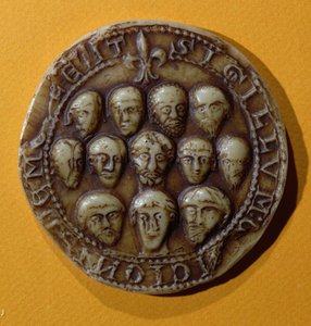 Pečeť rady obce Meulan, 1195 (vosk) od French School