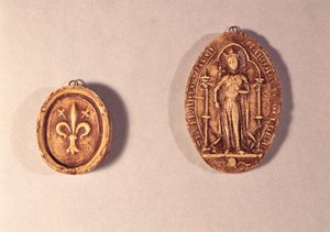 Pečeti Markéty de Provence (1221-95) 1284 (vosk) od French School