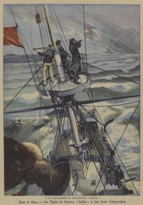 Pátrání po zmizelé francouzské lodi Vienne (barva litho) od French School