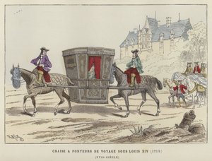 Sedačková židle nesená koňmi, vláda Ludvíka XIV. Francouzského, 1715 od French School