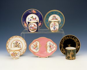 Selection of Sevres Porcelain, c.1760 (porcelán)