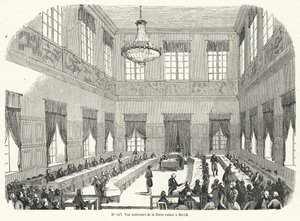 Zasedání Tagsatzung, švýcarského federálního sněmu, v Curychu (rytina) od French School