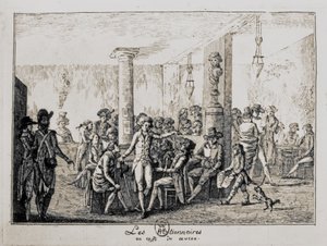 Sieyes a Les Nationnaires v kavárně Caveau v Paříži, srpen 1789 (rytina) od French School