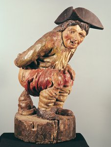 Značka pro obchod s kořením (polychromované dřevo) od French School