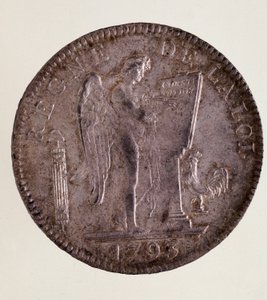 Stříbrné francouzské ECU (scude), francouzská republika (1793-1804) od French School