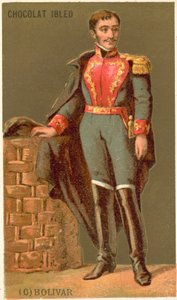 Simon Bolivar , venezuelský vojenský a politický vůdce od French School