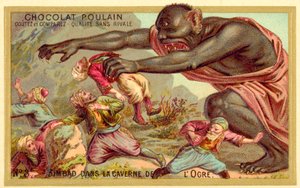 Sindibád v jeskyni zlobra od French School