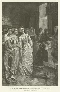 Sir Bertrand poklekl před princeznou od French School