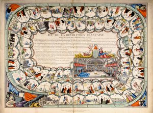 Tabule hadů a žebříků na základě francouzské revoluce z roku 1791 od French School