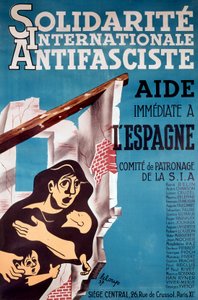 Solidarite Internationale Antidasciste", Antifašistický plakát od French School