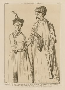 Soudiat Daula, velkovezír Mongolů a jeho syn Mirza Mani (1774)