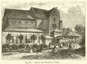 Source des Celestins, a Vichy (rytina) od French School
