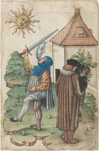 Nemluv proti slunci a nedělej vodu tváří v tvář slunci [fol. 39 recto], asi 1512-1515 (akvarel) od French School