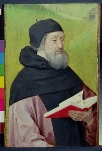 Svatý Antonín Opat (olej na desce) od French School